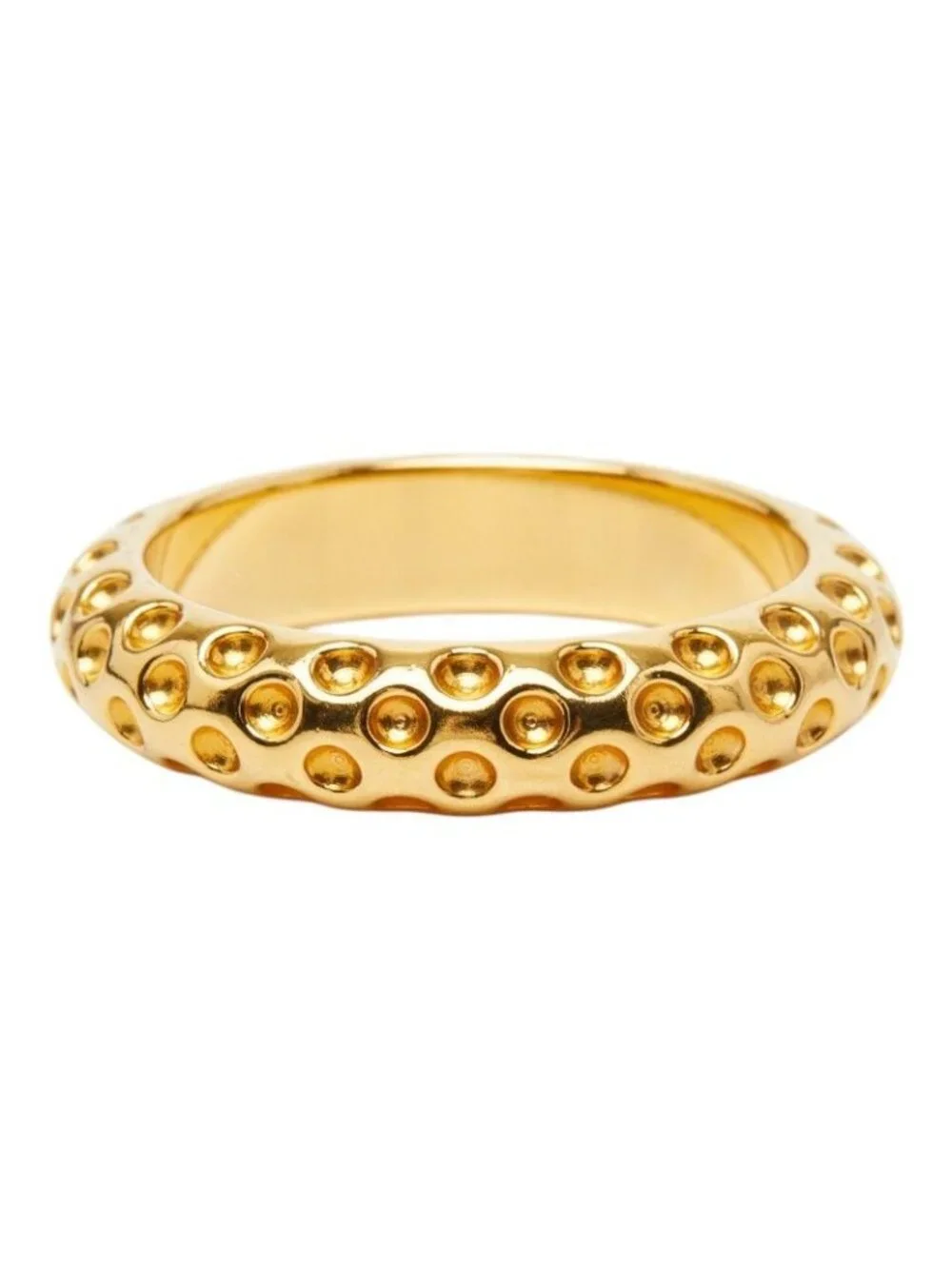 Hermes Dot Motif Scarf Ring Gold Plated - Picture 3 of 6